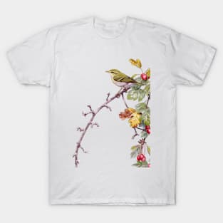 Yellow-browed Warbler watercolour T-Shirt